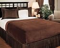 Sun Yin USA Inc Microplush Queen Blanket, Chocolate