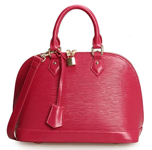 Pinshang Women's Wood Grain Top Handle Bag