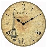  : Infinity Instruments Eiffel Tower Wall Clock