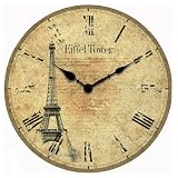 Infinity Instruments Eiffel Tower Wall Clock