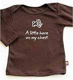 A little hare on my chest long sleeve toddler / infant t-shirt - chocolate brown