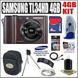 Samsung TL34HD 14.7MP Digital Camera Black Plus 4GB Deluxe Accessory Bundle With 3 Year Warranty