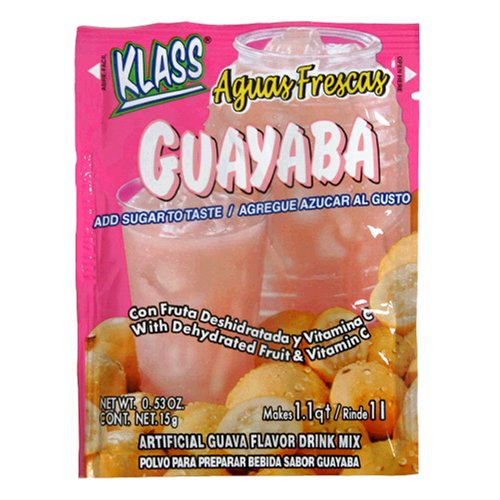 Buy Klass Aguas Frescas Guayaba Drink Mix, 0.53-Ounce Packets (Pack of 72)