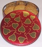Gourmet Food : Scott's Cakes Cookie Combos - Brownie Chunk and Peanut Butter 1lb. Heart Tin