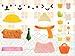OHF 6 in 1 Bento Accessories Enjoy Dressing up Dolls Family Rice Mold Onigiri Shaper and Dry Roasted Seaweed Cutter Set