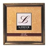 5" x 5" Picture Frame in Antique Brushed Brass with Bead Border