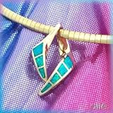  : 14K WINGED AUSTRALIAN OPAL SLIDE