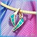  : 14K WINGED AUSTRALIAN OPAL SLIDE