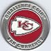 NFL Kansas City Chiefs Poker Guard with black velvet pouch
