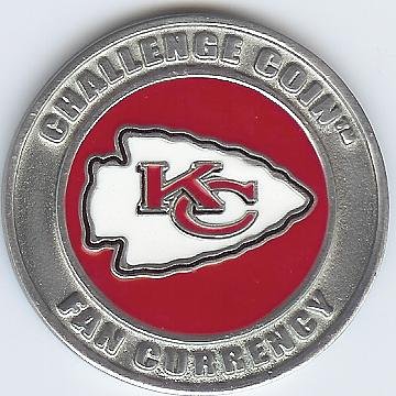 NFL Kansas City Chiefs Poker Guard with black velvet pouch