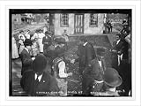 Newswire Photo (XL): Chandler shaking hands at Manorville railroad station, during governorship campaign