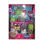 Pony In My Pocket 22 Pieces Playset - Derby Diner with 4 Pocket Ponies, Table, 2 Chairs, 2 Hamburgers, 2 Fries, 2 Ice Cream Sundaes, 2 Root Beer Floats, Dessert Platter with Lid, Ketchup, Mustard, Cash Register, Blender, a Towel and Cardboard Music Jukebox