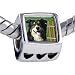 Gold Travel Australian Shepherd Photo Heart European Charm Bead Bracelets - Pandora & Bracelet Compatible