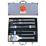 Clemson Tigers 8pc. BBQ Set w/Case - NCAA College Athletics - Fan Shop Sports Team Merchandise