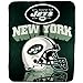 NFL New York Jets Gridiron Fleece Throw, 50-inches x 60-inches
