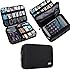 BUBM Double Layer Travel Gear Organizer / Electronics Accessories Bag (Medium, Black)