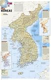 North Korea and South Korea - The Forgotten War Wall Map (2-sided, tubed)