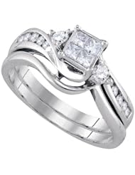 0.54CTW-DIA INVISIBLE BRIDAL SET