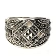 Sterling Silver Marcasite Ring - Size: 6-10