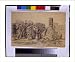 Historic Print (L): Soldier's hut in winter--Borrowing a chimney