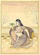 Folk Art Miniature Paintings Drawings with Water Color on Paper 10 x 7 inches (mr010)