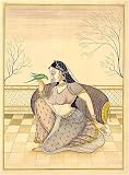 Folk Art Miniature Paintings Drawings with Water Color on Paper 10 x 7 inches (mr010)