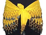 Ceinture Danse Orientale Belly Dance Foulard Hip,jaune