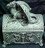 Celtic Knotwork Dragon Treasure Chest Trinket Box