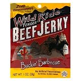 Wild Ride Zero Carb Beef Jerky, Buckin Barbecue, 12 Count 1.0-Ounce Bags