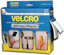 Velcro Industrial Strength Sticky-Back Hook and Loop Fasteners, 2 Inches x 15 Feet Roll, White (90198)
