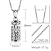VNOX Stainless Steel Tubular Urn Pendant Necklace for Memories Humans Cremation Ashes,Free Chain 22 inches