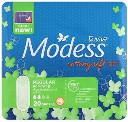 Modess Cottony Soft Regular Non Wing 360 Fit 20 Pads