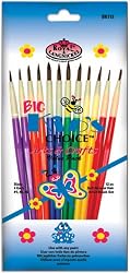 Big Kids Choice Arts & Crafts Brush Set-12/Pkg