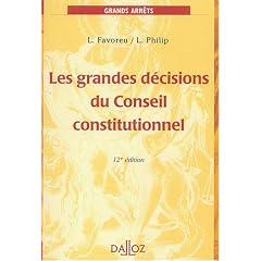 Les grandes d�cisions du Conseil constitutionnel