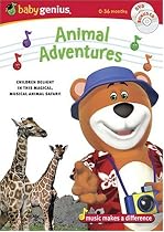 Baby Genius Animal Adventures DVD w/Bonus Music CD Streaming.