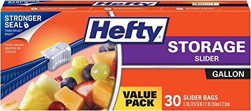 Hefty Slider Storage Bags, Gallon, 30 Count (Pack of 9)