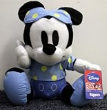 Retired Disney Bedtime Buddy 11 Inch Plush Mickey Mouse Doll in Pajamas with Sleeping Cap