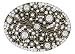 Antique Brass Oval Engraved Full Crystal Rhinestone Belt Buckle