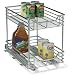 Household Essentials C22217 Glidez 2-n-1 Sliding Cabinet Organizer, Chrome, 10-1/2-Inch Wide