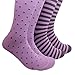 Sock Habit Mens Colorful Patterned Dress Socks Polka Dot Striped 2 Pair Purple Grey