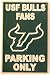 USF Bulls Fan Metal Parking Sign 12 x 18 embossed
