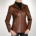 Phistic Women's Wing Collar Lambskin Leather Jacket - Misses & Petite