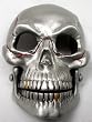 Skull with Moveable Jaw Enamel Pewter Belt Buckle