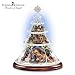 Thomas Kinkade Light-Up Musical Crystal Tabletop Nativity Tree: Reflections Of Peace by The Bradford Exchange