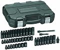 GearWrench 84916 3/8-Inch Drive Impact Socket Set SAE/Metric, 44-Piece