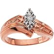 14K Rose Gold Diamond Engagement Ring - 0.05 Ct.