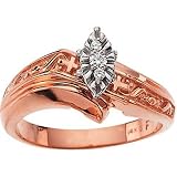14K Rose Gold Diamond Engagement Ring - 0.05 Ct.