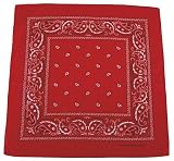 Max Fuchs Bandana, rot-weiss, 55 x 55 cm, Baumwolle