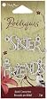 Blue Moon Poetiques Metal Connectors 2/Pkg - Sister/Friend - Silver