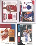 (4) CARD LOT of Authentic Game/Event/Player-Used NBA Basketball Cards . . . Featuring 2011 Panini Throwback Threads Ron Harper Serial #19/399 . . . 2008 Topps Own The Game Marcus Camby . . . 2011 Panini Rookie Challenge Greg Monrow Serial #211/799 . . . 2011 Panini All-Stars Deron Williams